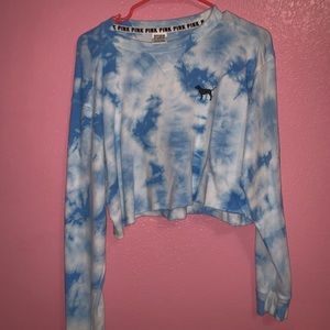 Blue tie dyed long sleeve.